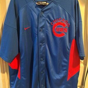 Nike Men’s size 2XL Blue and Red Chicago Cubs Jersey